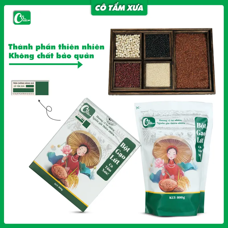 TRÀ GẠO LỨT CÔ TẤM XƯA ( 1 HỘP 5 TÚI LỌC) 2