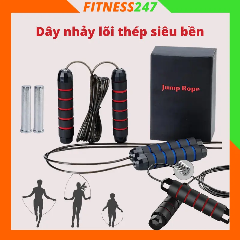 Dây Nhảy Thể Dục Thể Thao Tại Nhà, Dây Nhảy Thể Lực Lõi Thép Siêu Chịu Lực