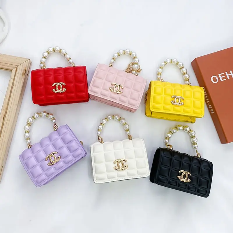 Túi Bé Gái, Thiết Kế Ngọc Trai Dễ Thương, Cầm Tay, túi Messenger, Dành Cho Trẻ Em Bé Gái, Có Dây Xích, Túi Trẻ Em
