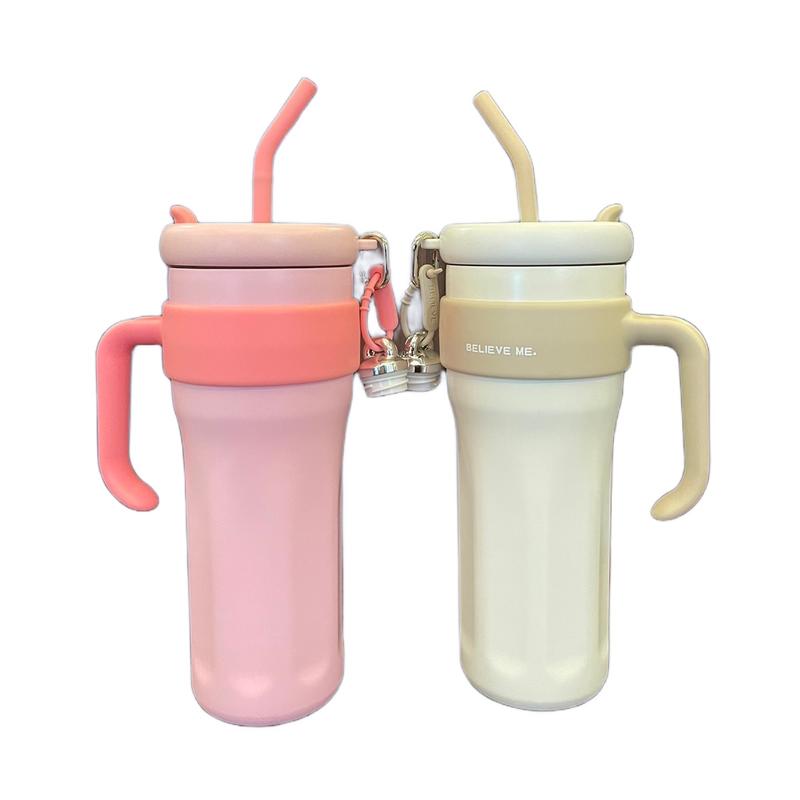 Ly giữ nhiệt 1250ml believe me nắp xoáy  inox 316 cao cấp có tay cầm kèm 1 túi trong