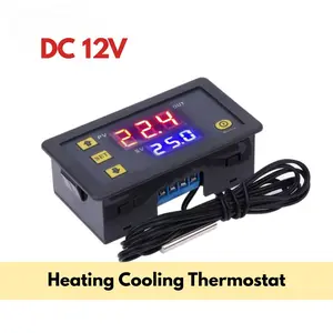 Heating Cooling Thermostat DC 12V W3230 BR115 Pengontrol Panas Dingin Termostat Regulator