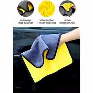 Kain Lap Microfiber Tebal 2sisi Lap Motor Mobil Cleaning Cloth Berkualitas   aksesoris cuci mobil