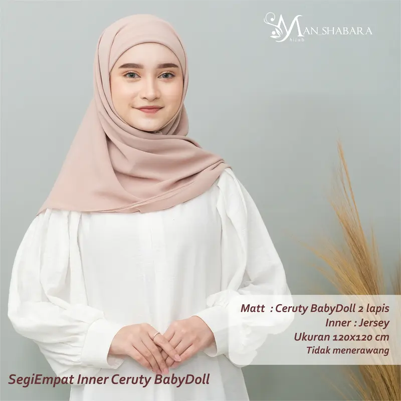 JILBAB SEGIEMPAT INNER/SEGI EMPAT INSTAN INNER 2 Lapis/SEGIEMPAT INNER 2IN1 5