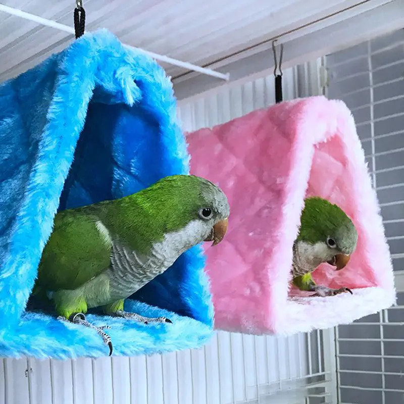 Bird Parrot Cages Fashion Pet Warm Hammock Hut Tent Bed Hanging Cave for Sleeping and Hatching Bird Tent  Bird House  Bird Cage