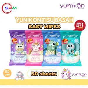 [Buy 1 Get 1] YUNIKON Baby Wipes Tissue 50s | Yunikon Tisu Basah 50 Sheets Beli 1 Gratis 1 SPM
