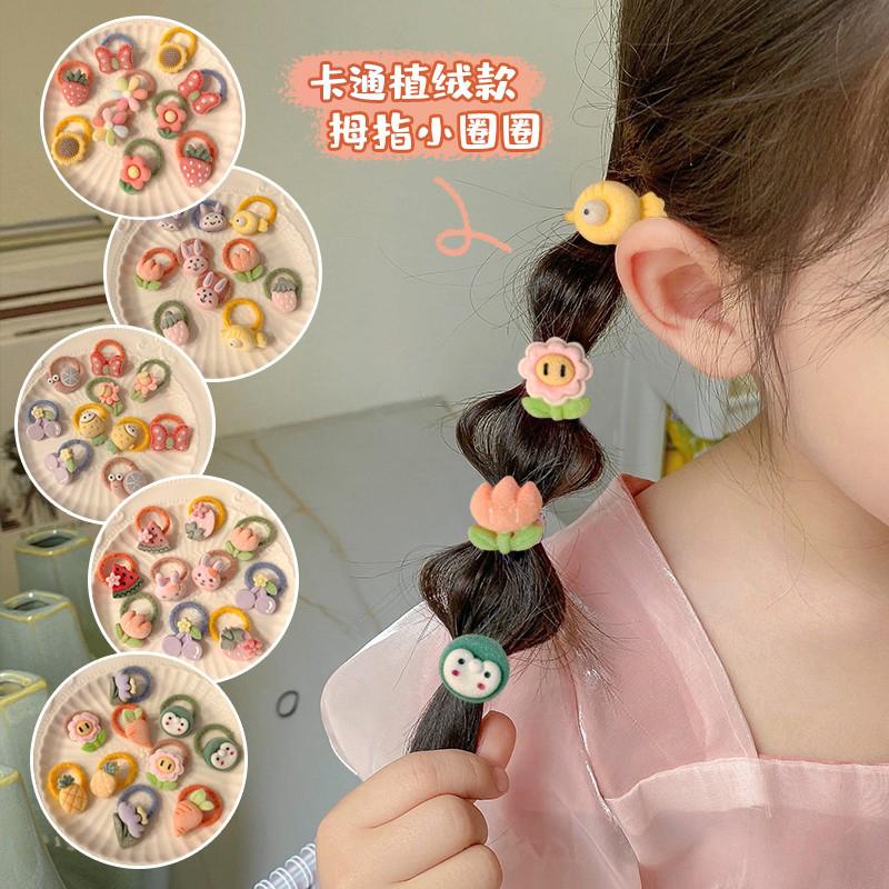 Ikat rambut kartun comel untuk ibu jari gadis, hiasan kepala gadis ...