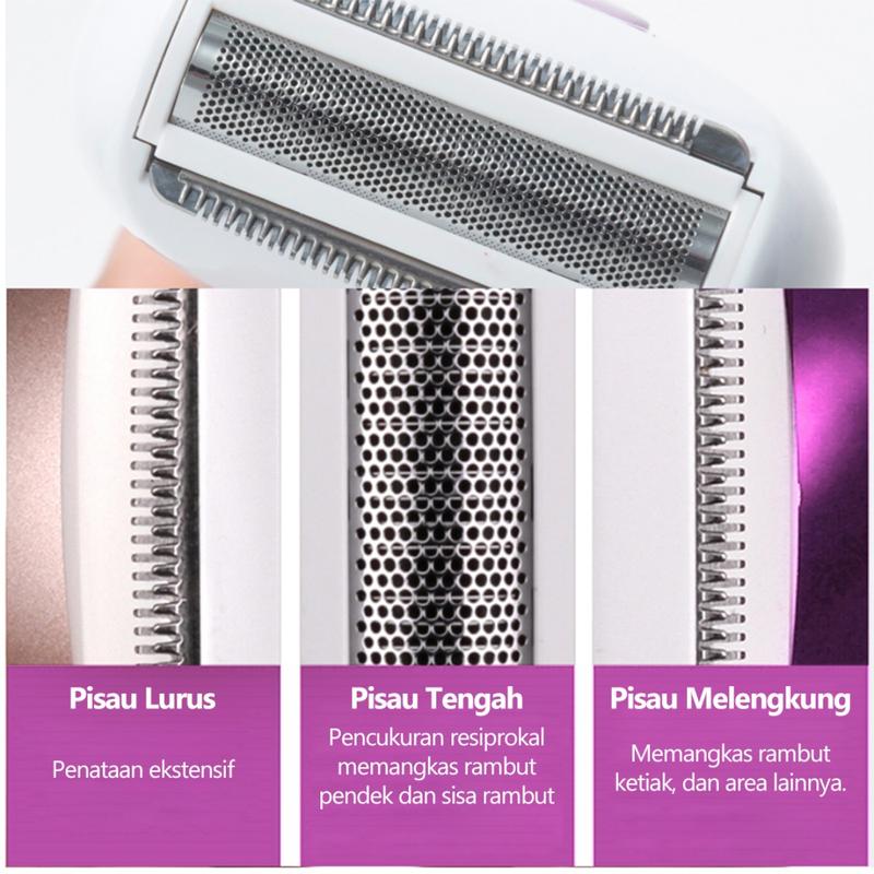 COD SHINON Epilator Rambut Wanita Lady Shaver Epilator alat cukur bulu sensitif wanita lady  shaver Ketiak Wajah Perontok 6