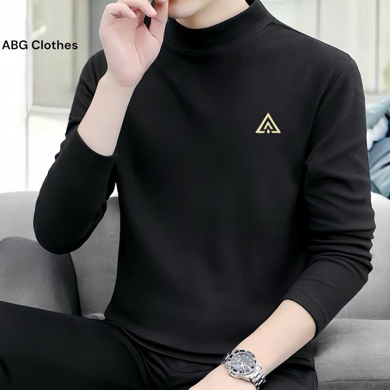 Áo Giữ Nhiệt Nam Nỉ Lông Thỏ Cổ Cao 3cm Dày Dặn Ấm Áp,Co Giãn Thoải Mái,Thanh Lịch Trẻ Trung Menswear ,Áo Thun Nam, Áo khoác Nam