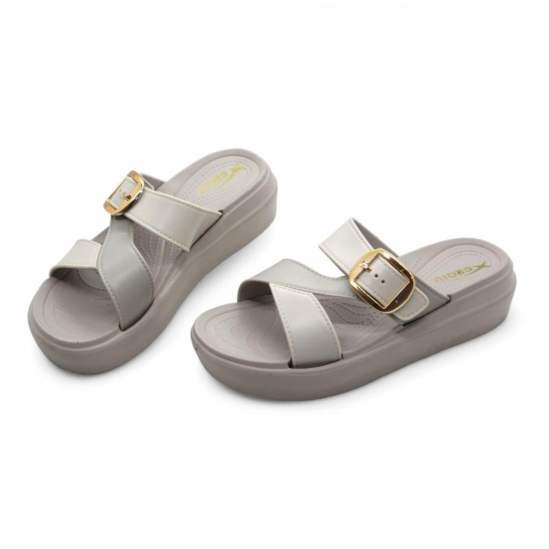 EH59 | Sandal Selop Wanita Motif Baru | Sendal Wanita Modis Elegan | Sandal Silang Selop Wanita Tinggi 4,5 CM 3