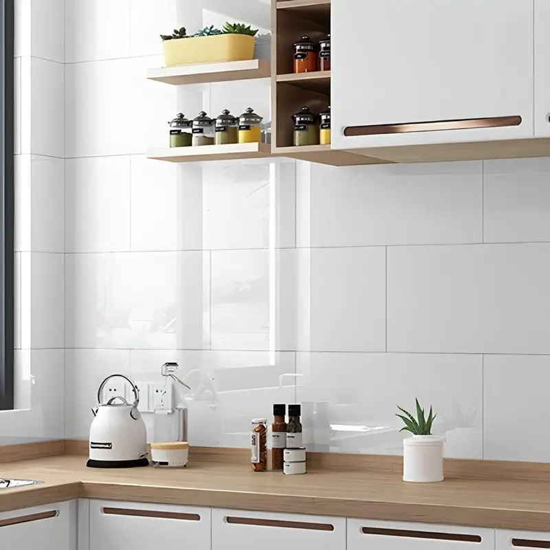 [ COMBO 50 TẤM ] Giấy Dán Tường Chất Liệu PVC Vân Đá Tráng Gương Kích Thước 60x30cm Khả Năng Chống Nước Chống Cháy Chống Ấm Mốc Giúp Trang Trí Phòng Ngủ Phòng Bếp Phòng Khách DTG 8