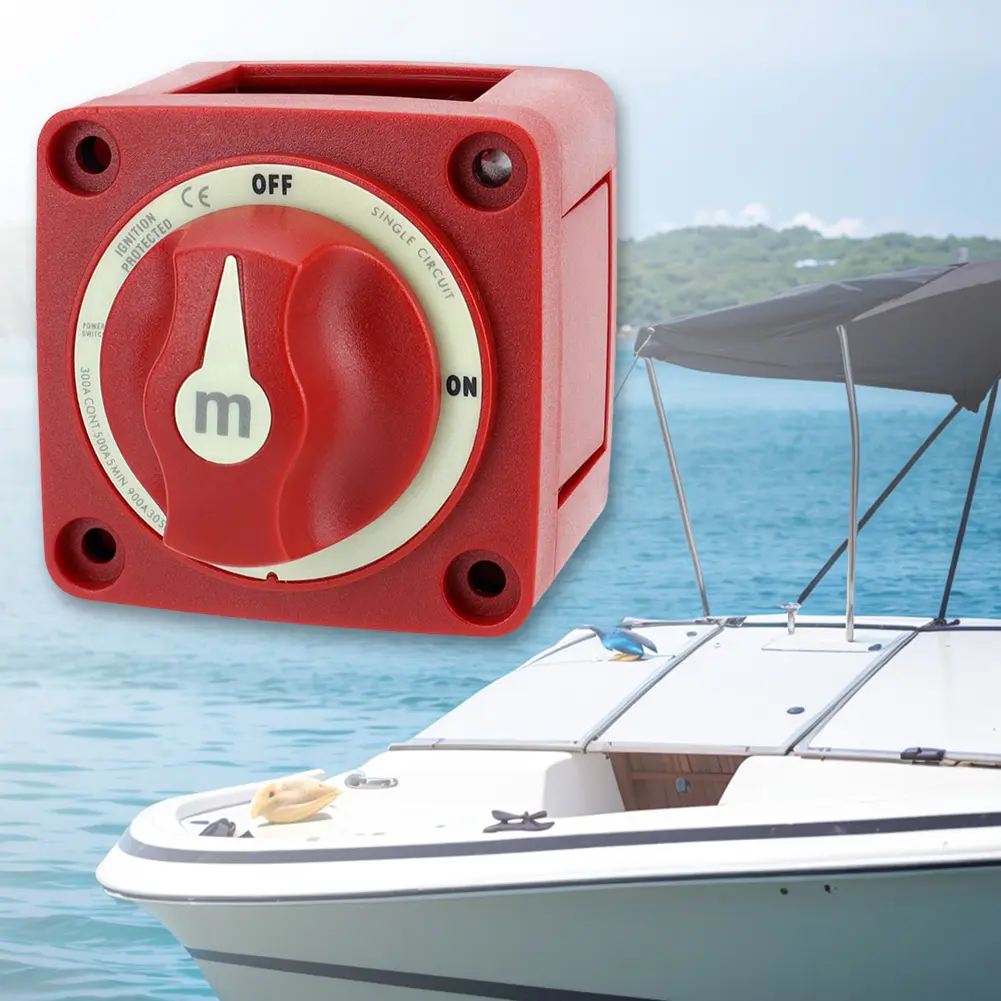 Công tắc ngắt kết nối pin, 300A, Chống thấm nước IP66, Thích hợp cho thuyền biển, xe tải và RV, 12V và 48V