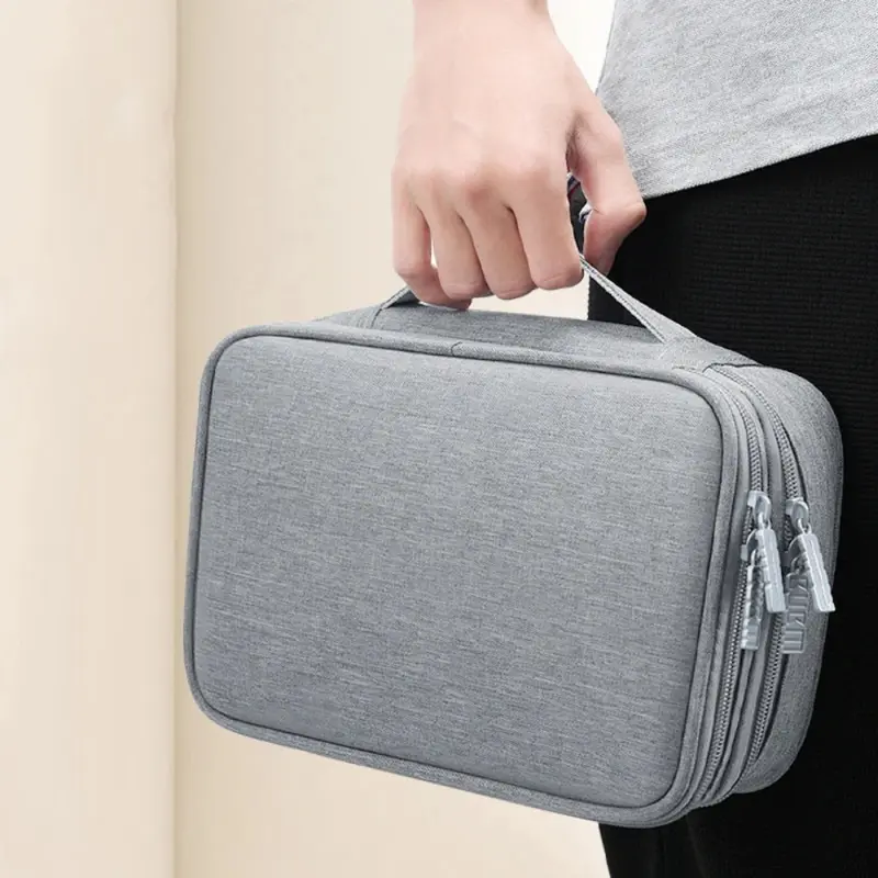 Travel Pouch Organizer Digital Tas Penyimpanan Gadget Kabel Charger USB Serbaguna/Travel Bag Digital Organizer 3 Layer Resleting Water Resistant 3