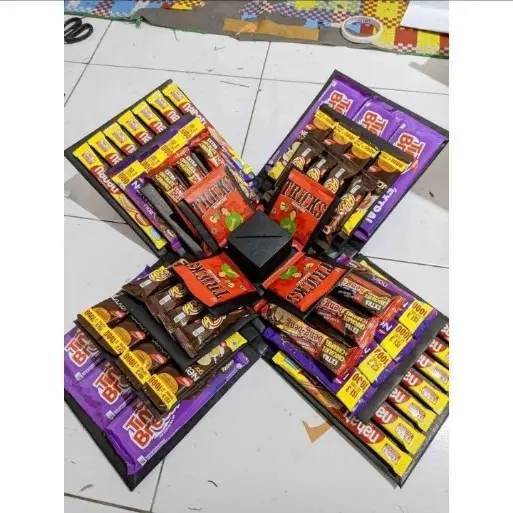 Exploison Box Kotak Snack Kejutan Kotak Hadiah Kado Suprise Box Snack 4 Tingkat Tarik - 4 Tk Lengkap Gift 2