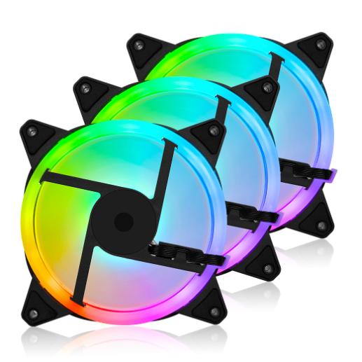 Quạt Tản Nhiệt 12v Dùng Cho Xe Điện. Case máy Tính - Fan Led RGB Cắm nguồn trực tiếp không qua HUB
