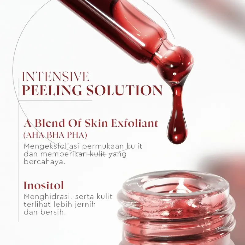 GLAD2GLOW AHA BHA PHA Intensive Peel Solution Serum Lactic Acid Serum Exfoliasi Wajah 3