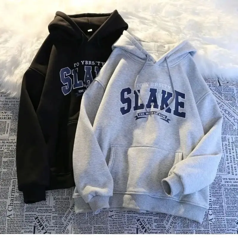 Baju Sweater Hoodie Slake Atasan Hoodie Kaos Hoodie Sweater Jumper Cowok Cewek Korea Style Fleece Tebal Panjang Wanita