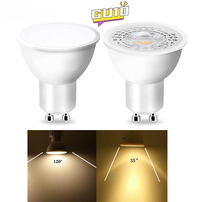 Bóng đèn LED, FPH GU10, 3W / 5W / 7W, Đèn LED 5W 85-265V, Đèn chiếu điểm, Chiếu sáng 38 độ / 120 độ, Ánh sáng trắng / ấm, Chip COB 2835SMD, Ánh sáng