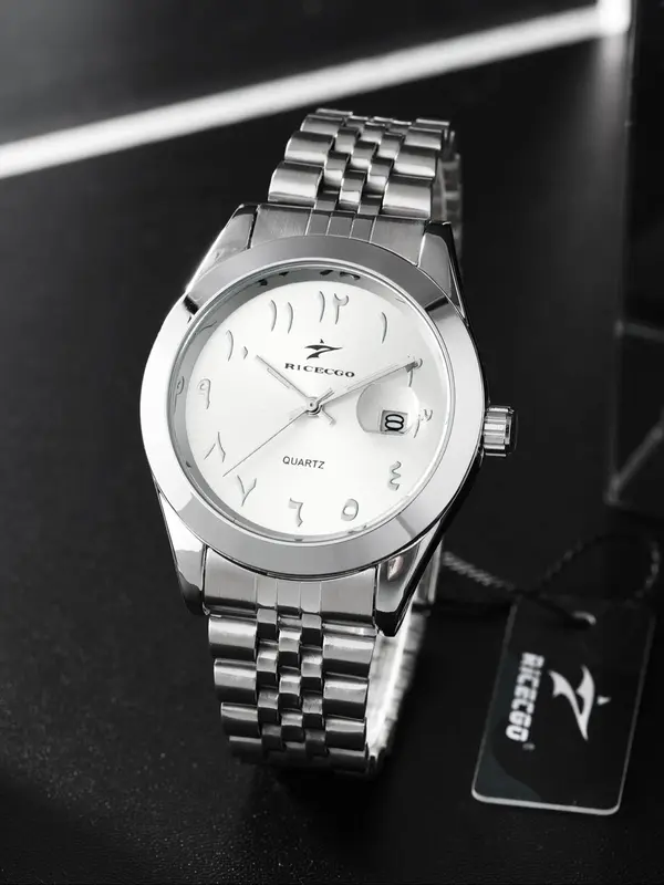 Men's Business Round Dial Analog Quartz Watch, with Box, Fashion Watch for Party, Daily Clothing Decor, Trendy All-match & Exquisite Watch for Birthday Gift 5