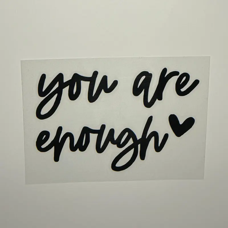 You Are Enough Letter Design Car Stickers, Car Body Decoration Sticker, Car Exterior Decoration Accessories 2