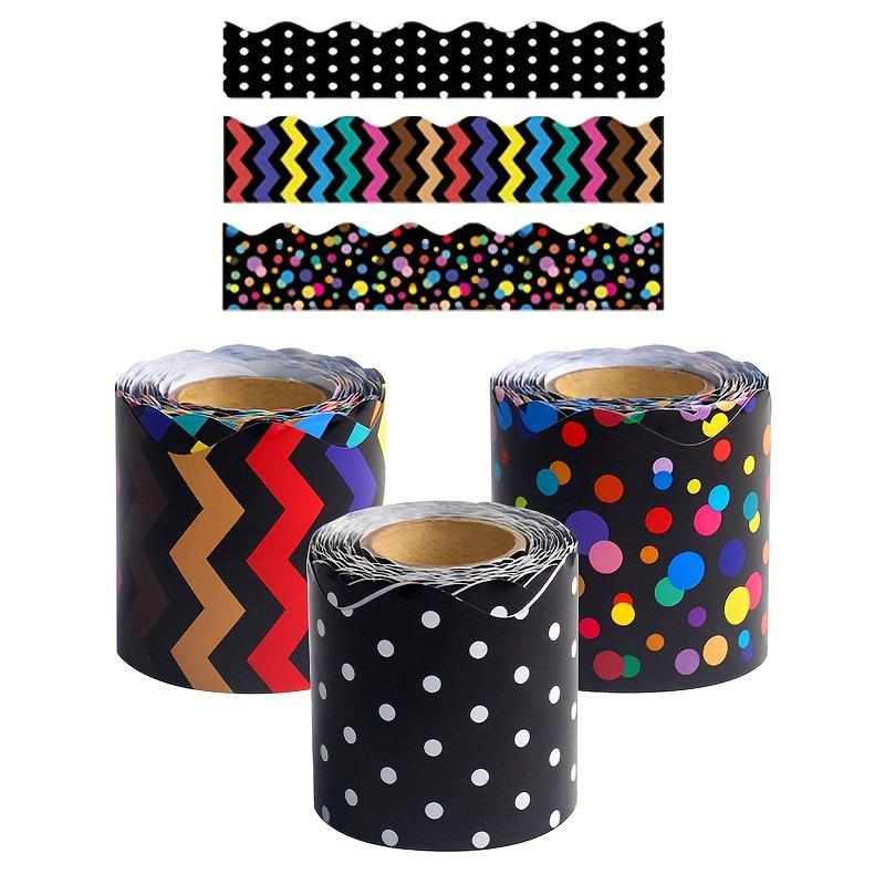 Product Introduction of 1PC 5.7x1000cm Classroom Chalkboard Bulletin Board Border Stickers Wallpaper Multi-color Creative Activities Party Holiday Room Decoration Materials Waterproof Home Supplies 32