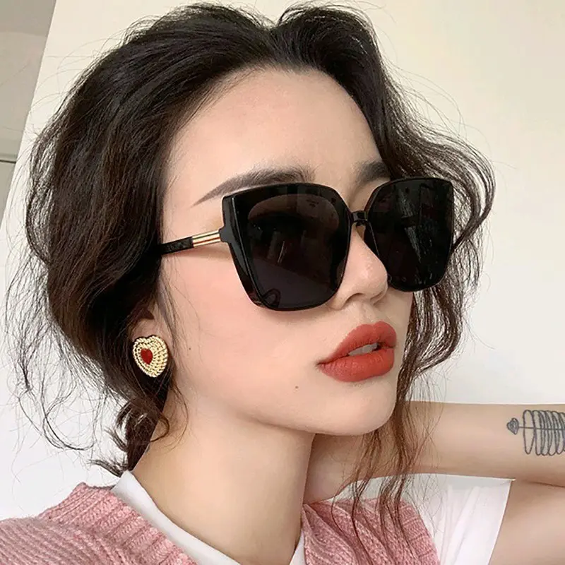 E ( E00051 ) KACAMATA HITAM FASHION SQUARE OVERSIZED PRIA DAN WANITA