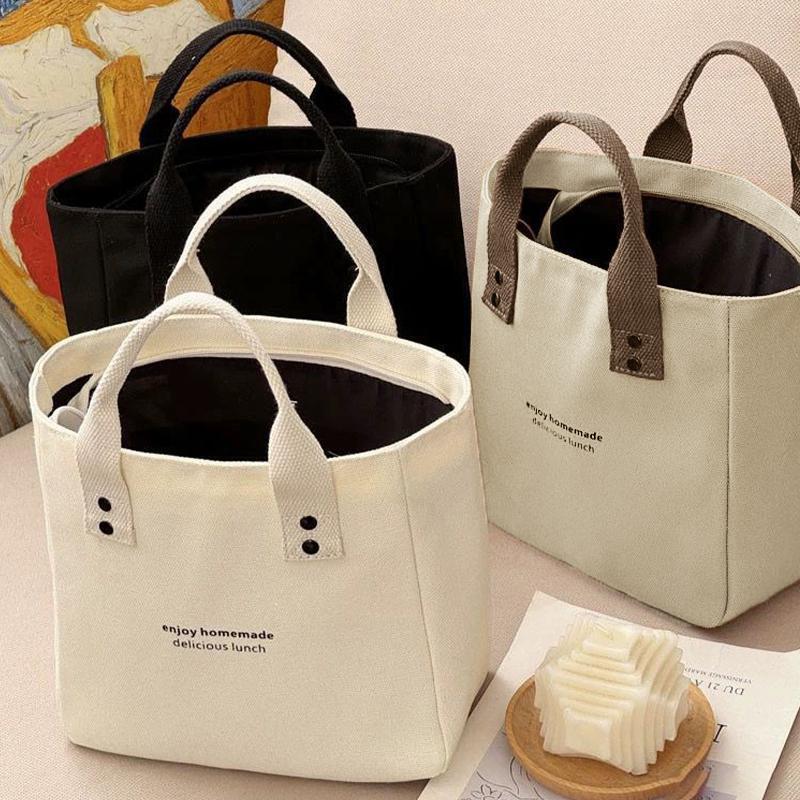 Product Introduction of Canvas handbag, for women, solid color, large capacity, suitable for travel casual bags 11