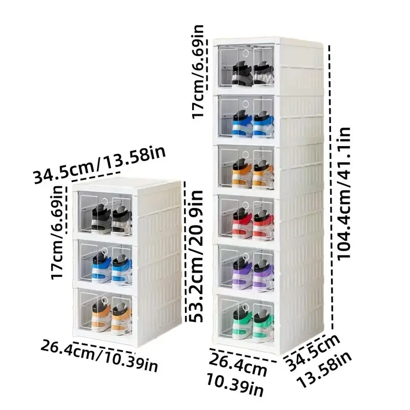 Shoe Storage Box, 1 Count Summer Multi-layer Foldable Shoe Storage Organizer, Collapsible Shoe Storage Container for Home Bedroom, Storage Organizer 1