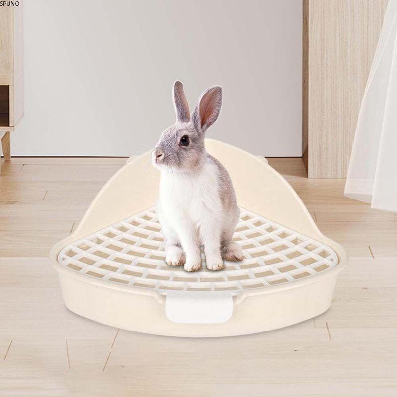 SPUNO Pan Keep Paws Dry Bedding Box Ferrets Bunny Potty Trainer Pet Supplies Ferrets Potty Tray Rabbit Litter Box Rabbit Pee Pad Pet Toilet Potty 0
