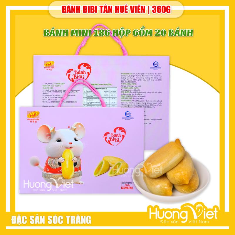 Bánh bibi Tân Huê Viên, bánh pía BI BI mini Sóc Trăng 360g (20 gói x 18g)