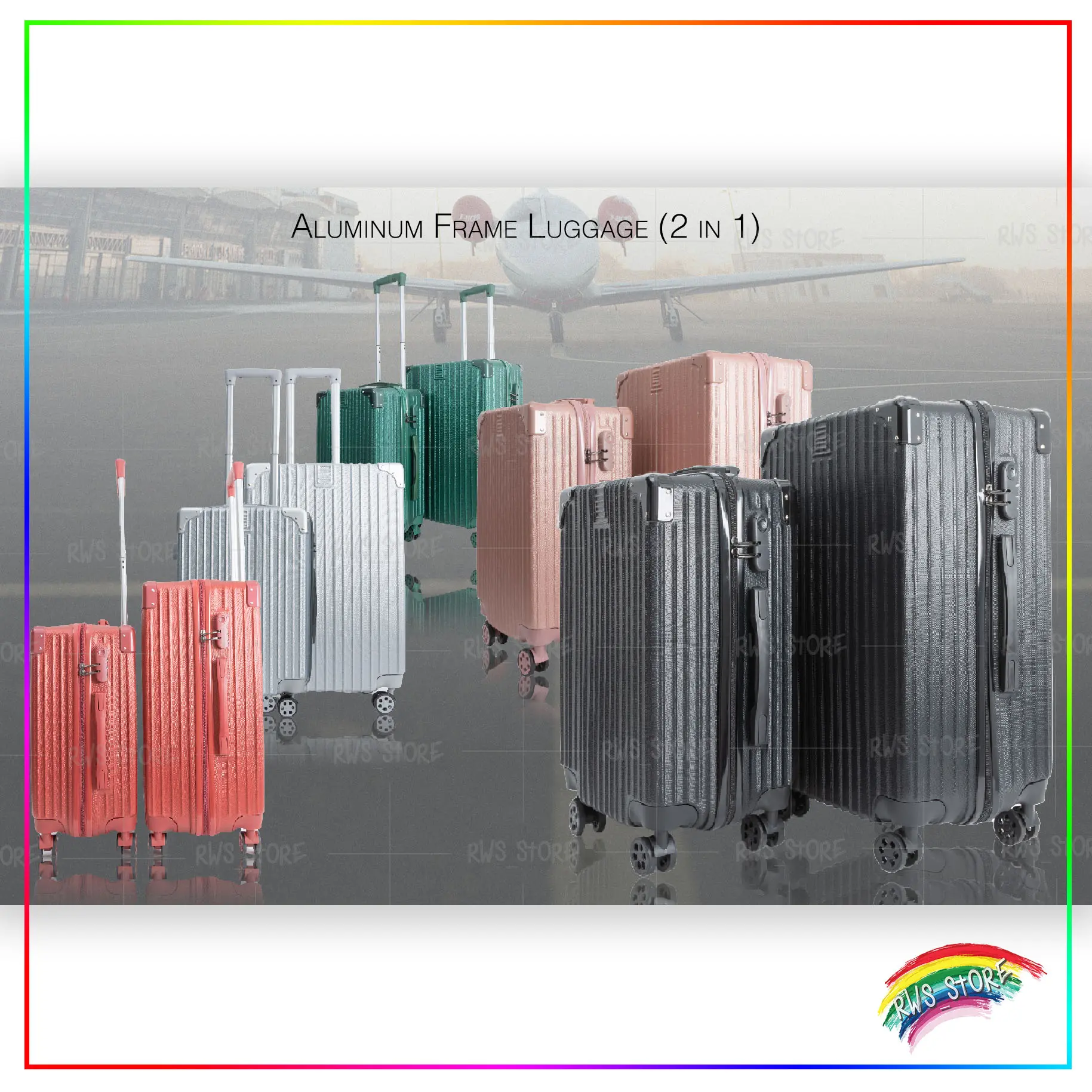 PC + ABS Luggage 2 in 1 / Bagasi PC + ABS 2 in 1