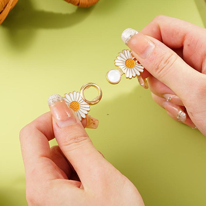 Product Introduction of Daisy Waist Buckle Jeans Waist Fixing Artifact Adjustable Size Jeans Waist Buckle Daisy Pin For Clothing Skirt Accessories 25