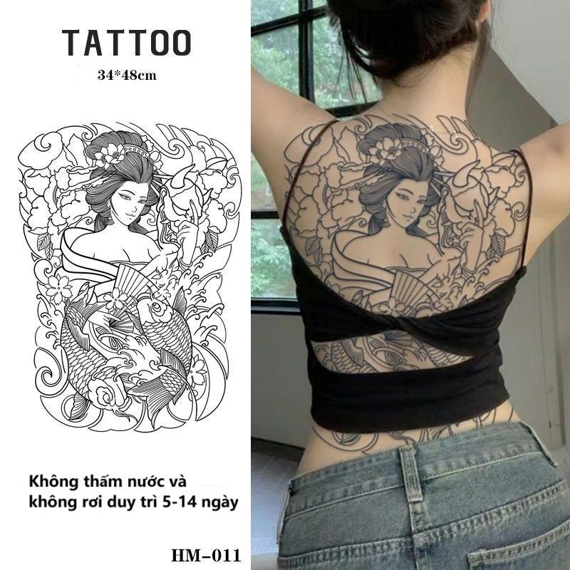 【ZERO ma thuật Hình 15 lưng nhật cổ chống nước không hậu quả 48 cm * 34cm temporary tattoos kim đi nét chân lưng 30 hõm venus tạm thời 30 hình xăm tháng rắn quai kem che gel scan dán nơ full ngày bộ ngọc lót thủng
