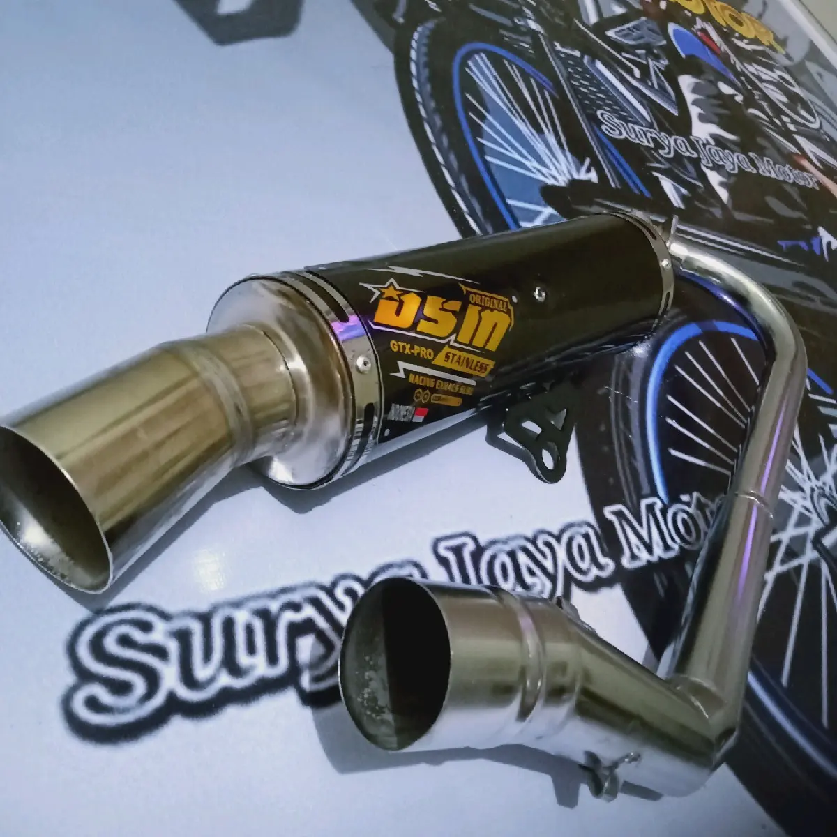 Knalpot Dsm inlet 48mm.Mio sporty,Mio smile,Mio Gt,Mio m3,Mio J,Mio soul gt,gear,fino,xride Motor