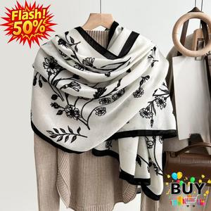 ผ้าคลุมไหล่ผ้าฝ้ายลินิน, ผ้าพันคอศิลปะ, สำหรับผู้หญิง, เสื้อคลุมสบาย ๆ , พิมพ์ลายดอกไม้ที่นุ่มนวล, ผ้าคลุมศีรษะหรูหรา, ราคาไม่แพง, สต็อกพร้อม, หรูหรา, 2025