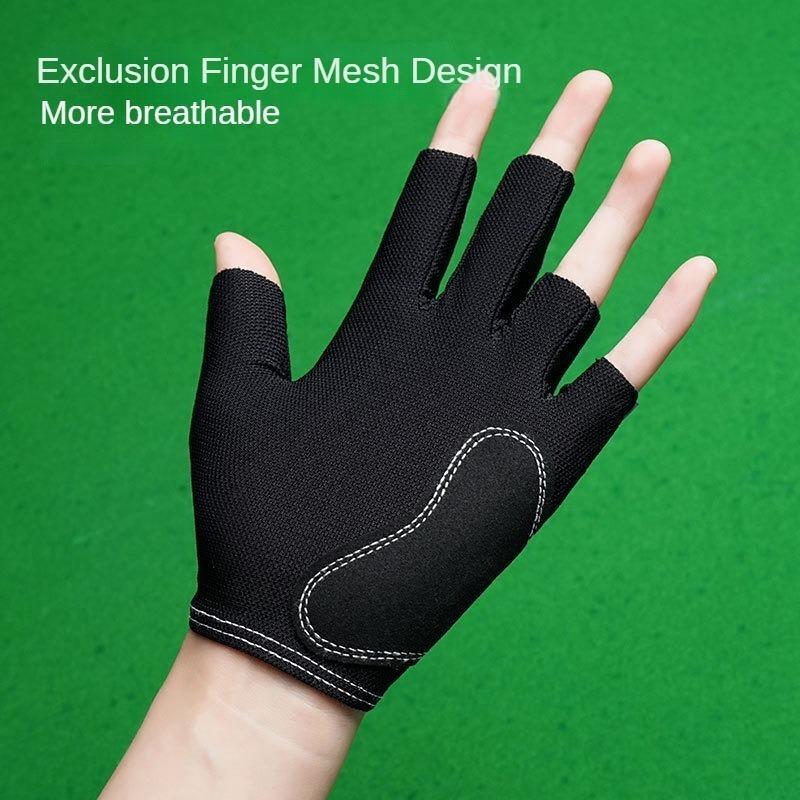 Non-slip Half-finger Sports Gloves, Breathable Comfortable Snooker Gloves for Men & Women, Professional Sport Accessories 5