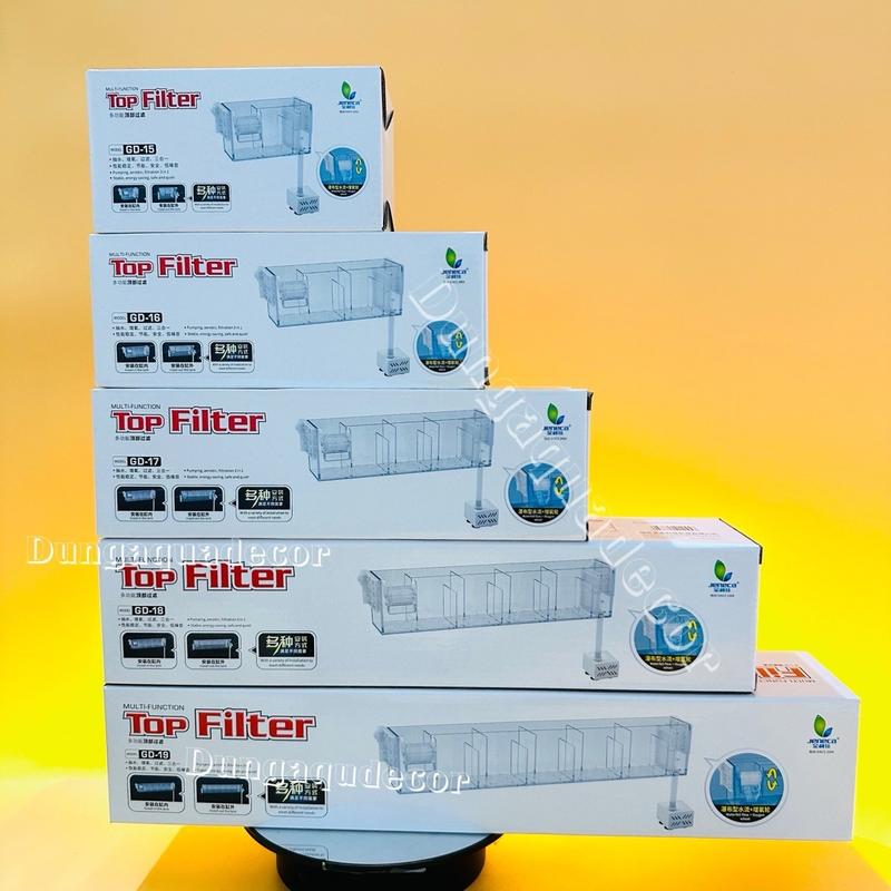 Bộ lọc tràn trên bể cá kèm máy bơm Jeneca GD-15 GD-16 GD-17 GD-18 GD-19 Lọc tràn trên tích hợp lọc thác đa chức năng