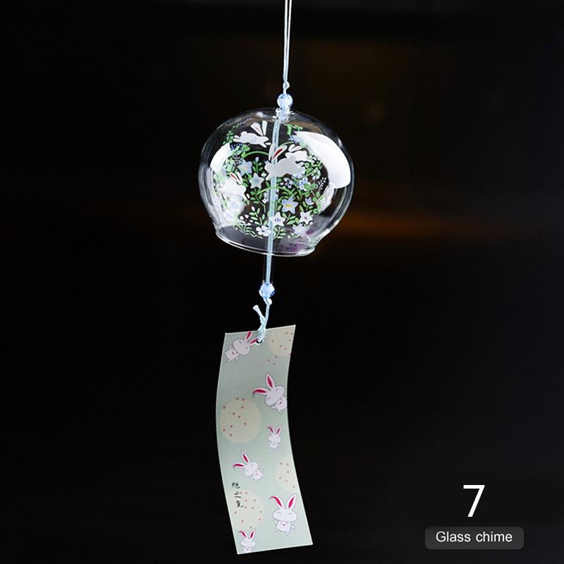 Chuông Gió Nhật Bản, 1 Chiếc, Chuông Gió Furin Thủy Tinh Thủ Công, Trang Trí Nhà Cửa Và Văn Phòng 6