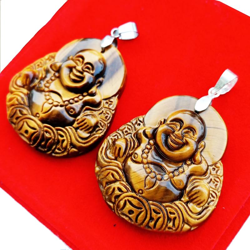 Mặt dây chuyền Phật Di Lặc vàng nâu - LUCKRING 4