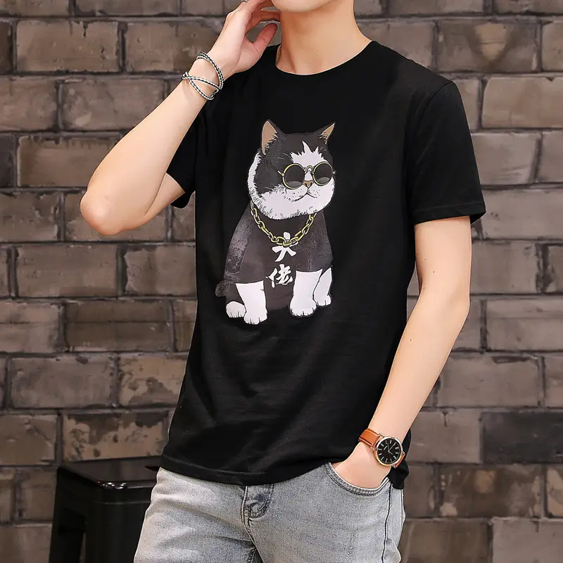 Bộ Quần Áo Thể Thao Nam Hè Unisex In Hình Mèo Đại Ca Ngầu Cá Tính Chất Thun Co Dãn Thấm Hút Nhanh Khô Kích Thước Phù Hợp Mọi Đối Tượng Sport Tập Thể Dục Chạy Bộ 3