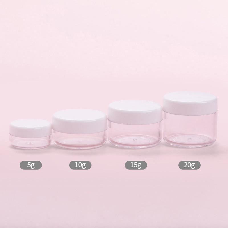 ￼2g 3g 5g 10g 15g 20g Hủ Nhựa Nắp Màu Trắng Hũ Chiết Mỹ Phẩm Thân Trong Dùng Chiết Kem Bột Sang Triết Mĩ Phẩm Du Lịch