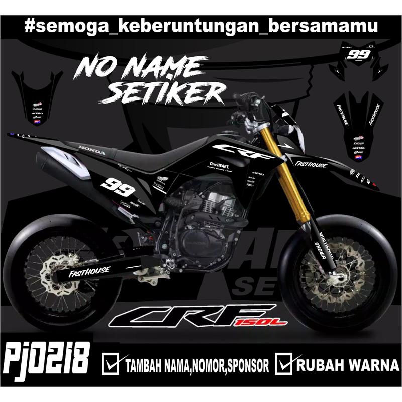 Sticker setiker stiker decal CRF 150 L-(pj0218) minimalis Fullbody-Dekal CRF 150 L Trail Supermoto 8