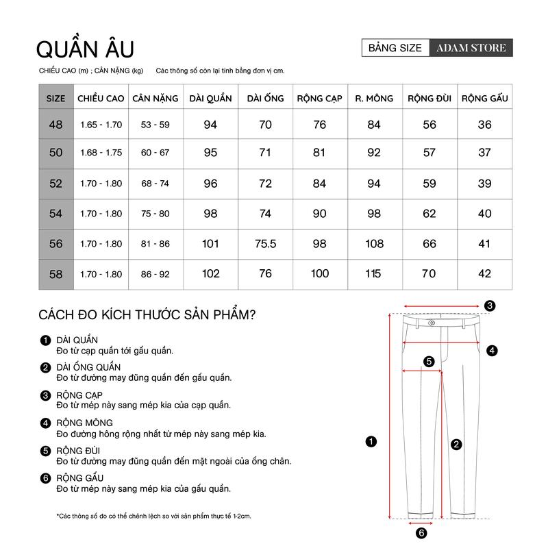 Product Introduction of QUẦN ÂU ADAM STORE XANH KẺ Ô MENSWEAR Q298 0