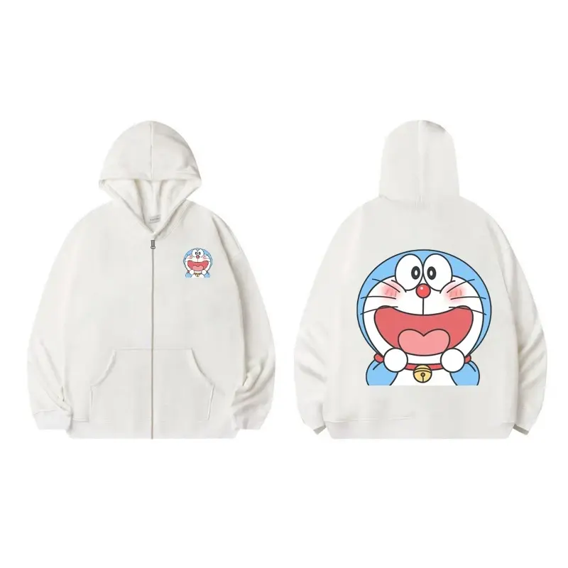 Áo Khóa Nỉ, Áo Khoác Thu Đông Trẻ Em Chất Vải Nỉ Cotton Mềm Mịn Co Giãn, Hình Doraemon Siêu Đáng Yêu (M 124) 3