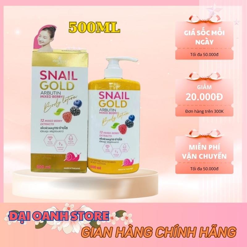 Sữa dưỡng thể Snail Gold arbutin body lotion 500ml Làm Đẹp Da Nữ Skincare Dưỡng Ẩm Da