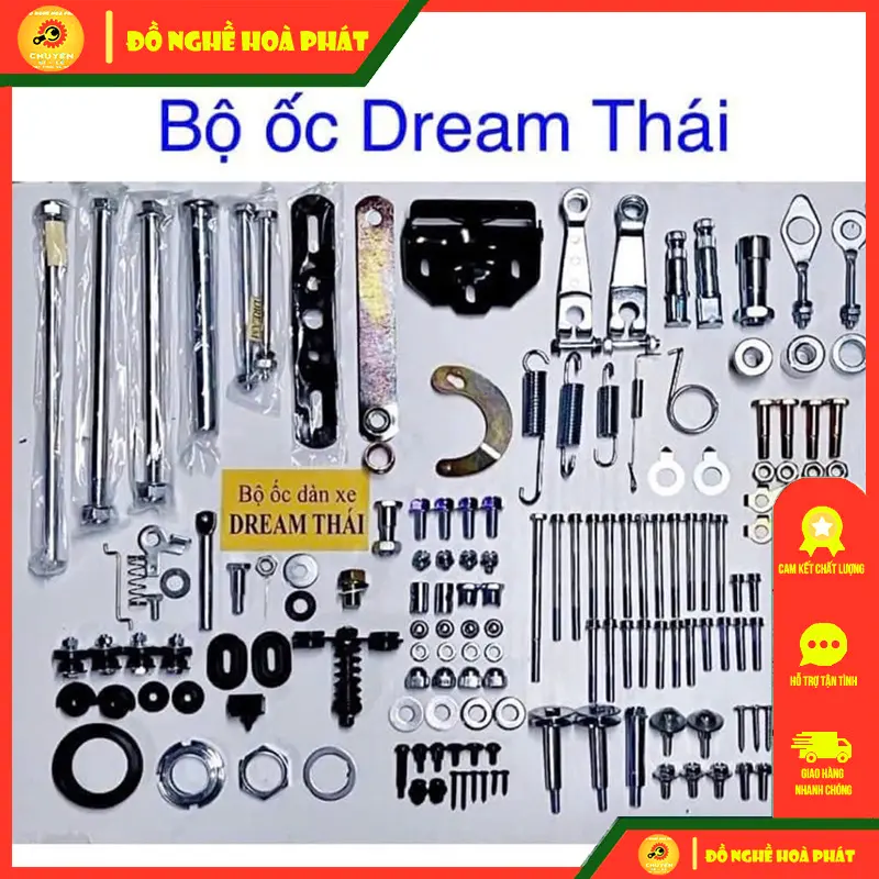 Bộ Ốc Dàn Xe Dream Thái Hàng Tiêu Chuẩn Cao cấp Phụ Tùng Phụ Kiện