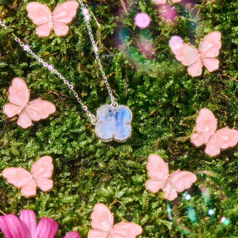  Dây Chuyền 4 Leaf Cỏ 4 Lá Ánh Trăng Bọc Bạc Trang Sức SP006935 Gypsy.lala 