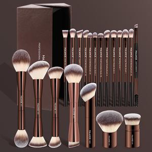 Set de brochas de maquillaje profesional de MAANGE con caja de almacenamiento, 20 piezas/set de brocha de maquillaje en tubo de aluminio suave, Accesorios de maquillaje regalo para amigos