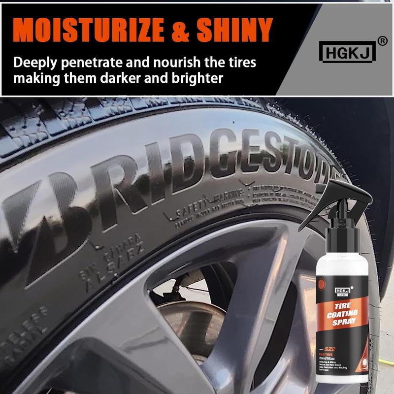 Car Tire Cleaner, 150ml Wheel Type Gloss Spray, Tire Polish Sealing Wax, Hydrophobic Tire Coating 4