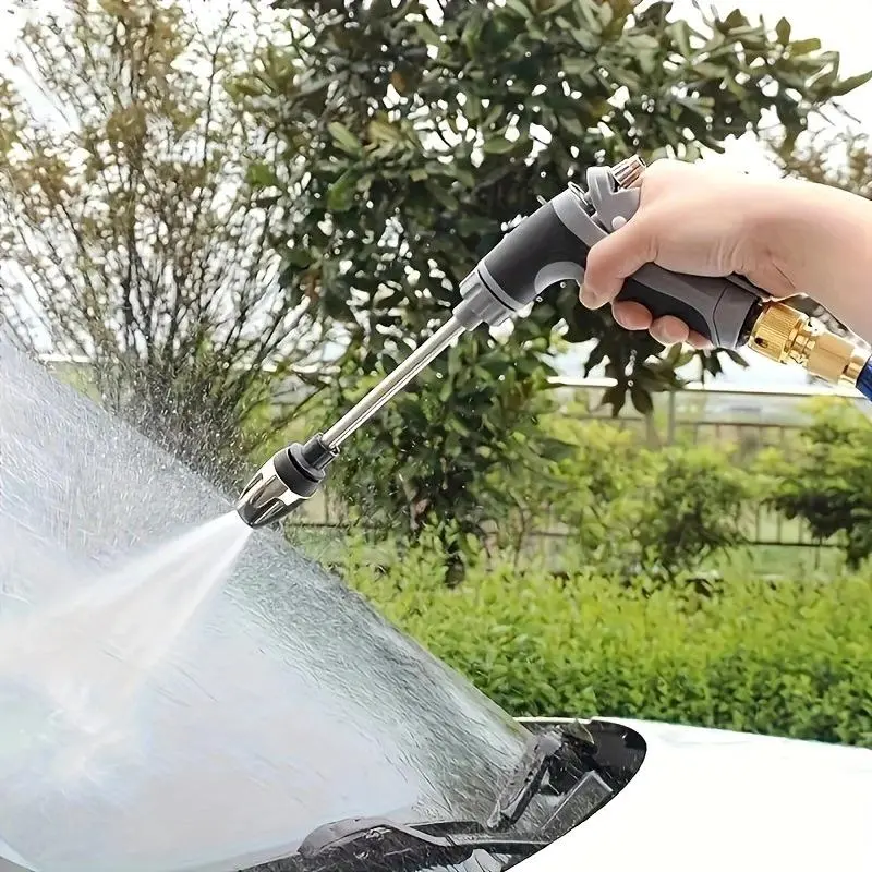 High Pressure Washing Tool with Foam Cannon, Adjustable Nozzle Car Wash Kit, Portable Pressure Washer for Garden, Patio, Driveway Cleaning 0
