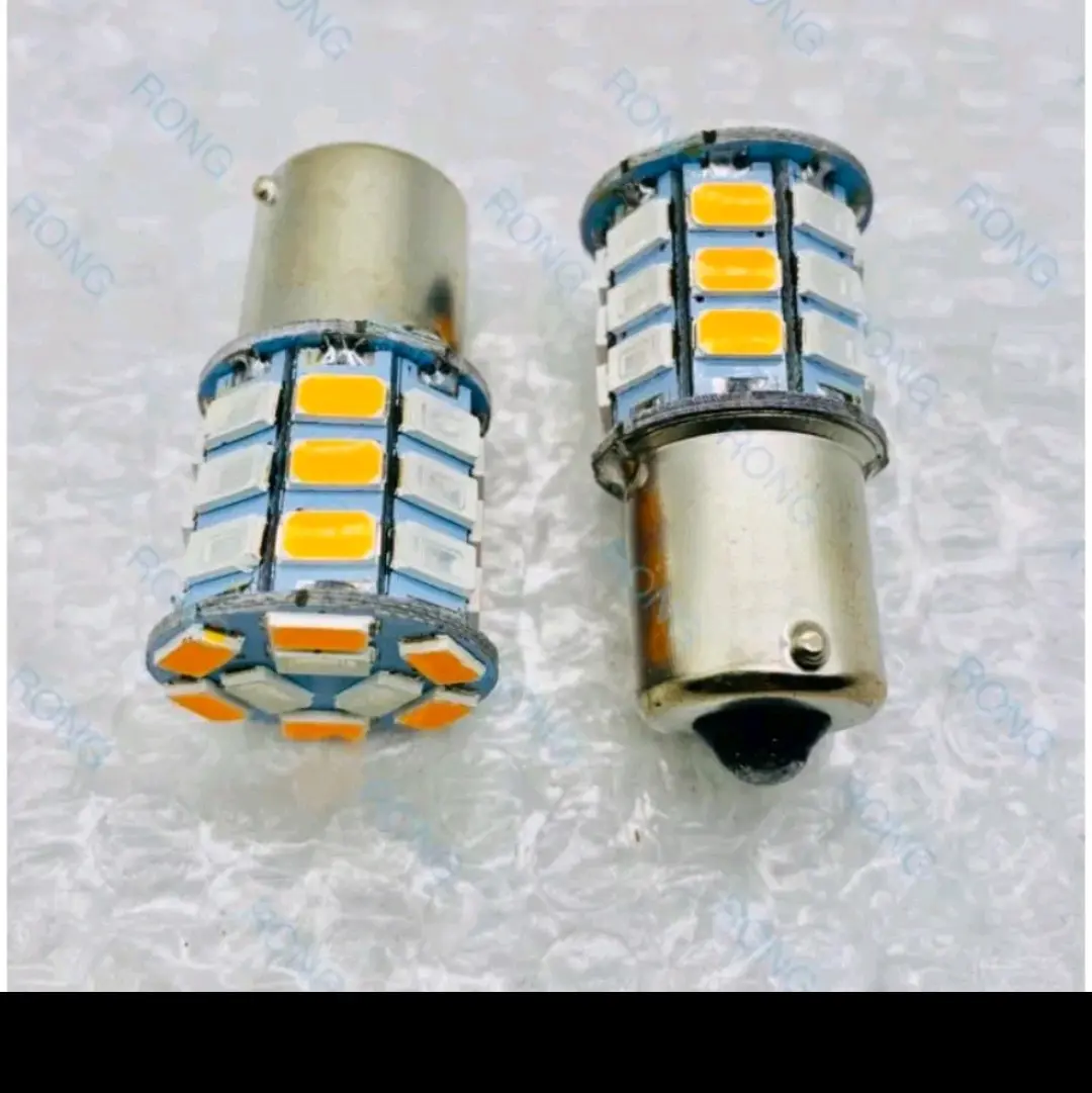 ไฟหรี่เลี้ยวLEDติดกับรถยนต์หรือมอเตอร์ไซค์2สี ขั้วเขี้ยว/S25 33SMD ไฟหรี่สีขาว ไฟเลี้ยวสีส้ม